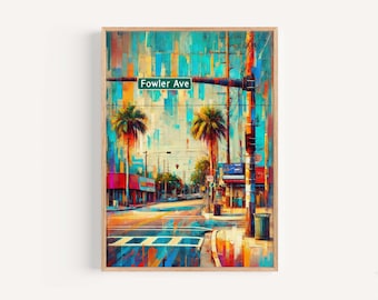 Fowler Allee Tampa Kunstdruck: Florida Reise Poster