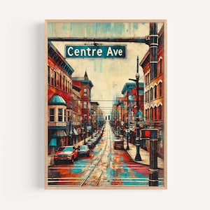 Pittsburgh Art Centre Avenue Wall Art Print, Pennsylvania Travel Poster, Housewarming Gift, Unique Pittsburgh City Decor