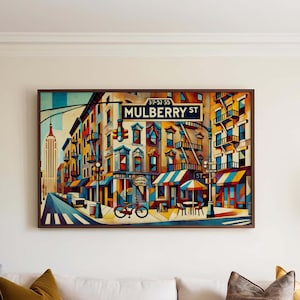 Mulberry Street Print: Little Italy, NYC Travel Poster