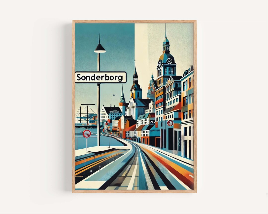 Sonderborg Denmark Art Print – Scandinavian Travel Poster - Etsy