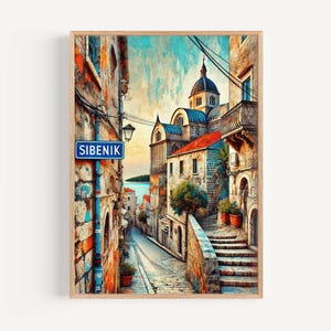 Sibenik Croatia Art Print: European Travel Poster