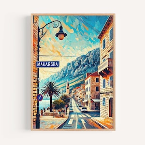 Makarska Croatia Art Print: Vibrant Travel Poster