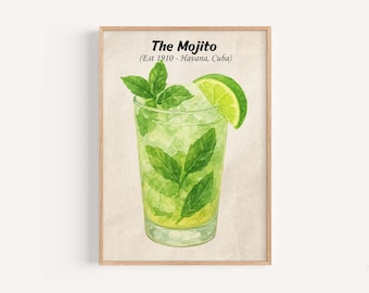 Wydruk koktajlu Mojito: Tropikalna sztuka barowa