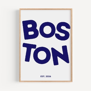 Boston Street Sign Print: Massachusetts Travel Art