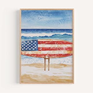 Usa Surfboard Flag - Etsy