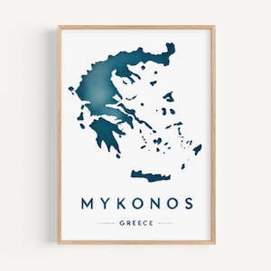 Mykonos Wandkunst, Mykonos Druck, Griechenland Kunst, Griechenland Geschenk, Reisedruck, Wohnkultur, Housewarming Geschenk, College Wandkunst
