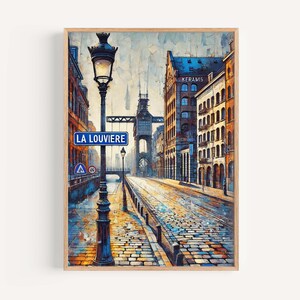 La Louviere Wall Art Print - Belgium City Travel Poster, La Louviere Artwork, Housewarming Gift, Belgian Travel Decor, Cityscape Print