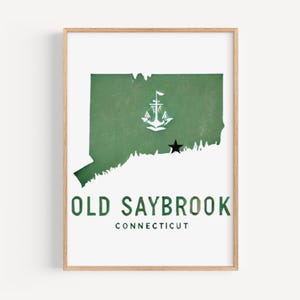 Old Saybrook Connecticut Art Print: Travel Home Decor