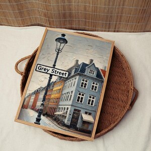 Newcastle Grey Street Print – UK Cityscape Travel Poster image 3