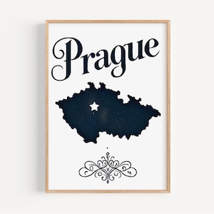Czech Republic Wall Art Prague Print Travel Decor Housewarming Gift Czech Cityscape Home Artwork