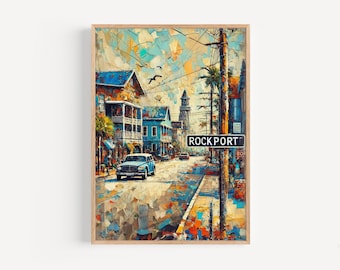 Rockport Texas Art Print: Vibrant Travel Poster
