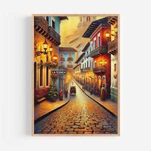 La Ronda Wall Art Quito Print Ecuador Art Travel Souvenir Travel Poster City Gift Housewarming Decor Colonial Charm Fine Art Paper