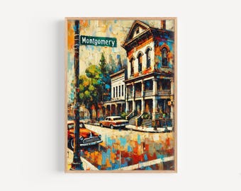 Montgomery Alabama Art Print: Vintage Travel Poster