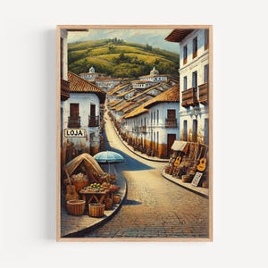 Ecuador Wall Art Loja Print Travel Poster South American Home Decor Ecuador Gift Housewarming Souvenir