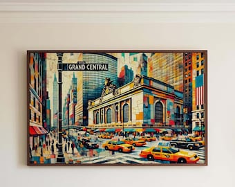 Grand Central Art Print – Manhattan Cityscape Travel Poster