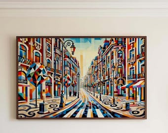 Lisbon Print: Avenida da Liberdade, Portugal Travel Poster