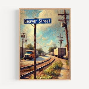 Beaver Street Wall Art Jacksonville Florida Print | Cityscape Travel Poster | North Florida Decor | Personalized Gift | Urban Energy Artwork