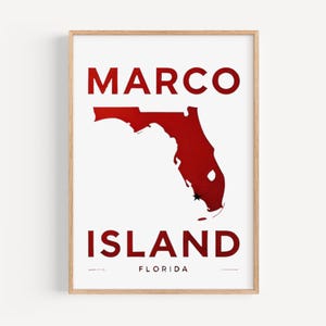 Marco Island Wall Art, Marco Island Print, Florida Art, FL Gift, Travel Print, Home Decor, Housewarming Gift, College Wall Art