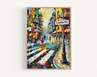 Caminito Street Art Print: Buenos Aires Travel Poster