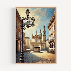 Piazza San Carlo Turin Print: Italian Cityscape Wall Art