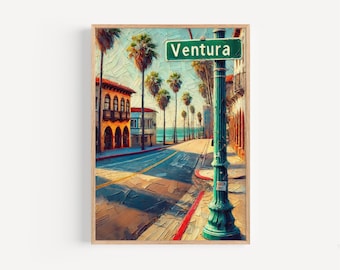 Ventura California Art Print: Coastal Travel Poster