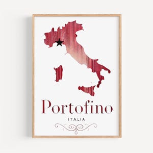 Italien Wand Kunst Portofino Druck Reise Home Dekor Italien Geschenk Einweihungsparty Studentenwohnheim Kunstwerk