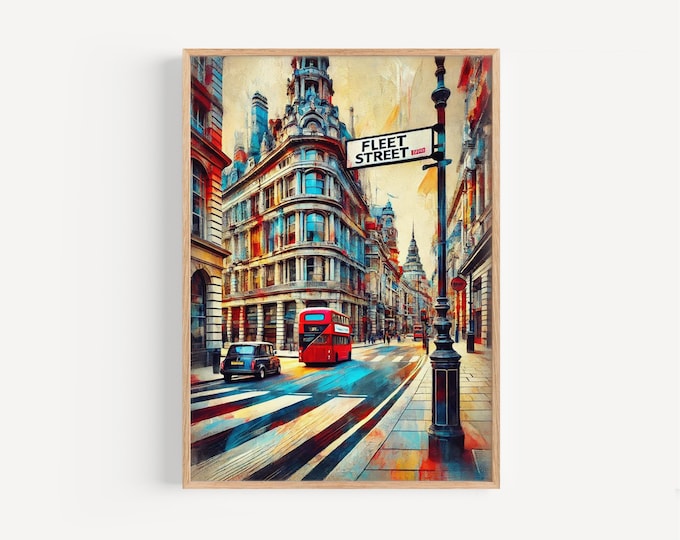 Fleet Street London Art Print: Urban Travel Poster