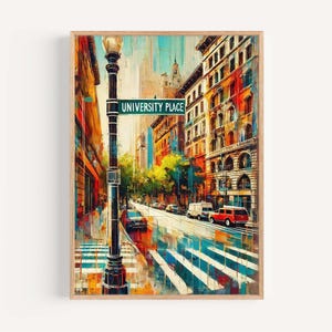 University Place Wall Art, University Place Print, Manhattan Art, Manhattan Gift, Travel Print, New York Poster, Housewarming Gift, NYC Art