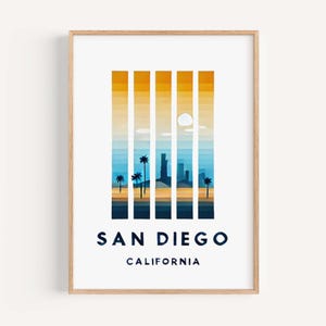 San Diego Art Print: California Travel Poster, Home Decor