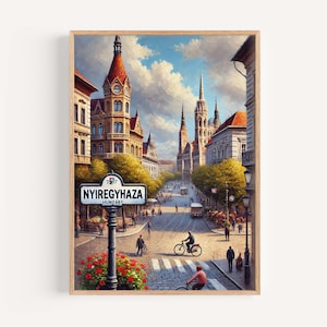 Nyiregyhaza Art Print: Hungary Travel Poster, City Wall Art