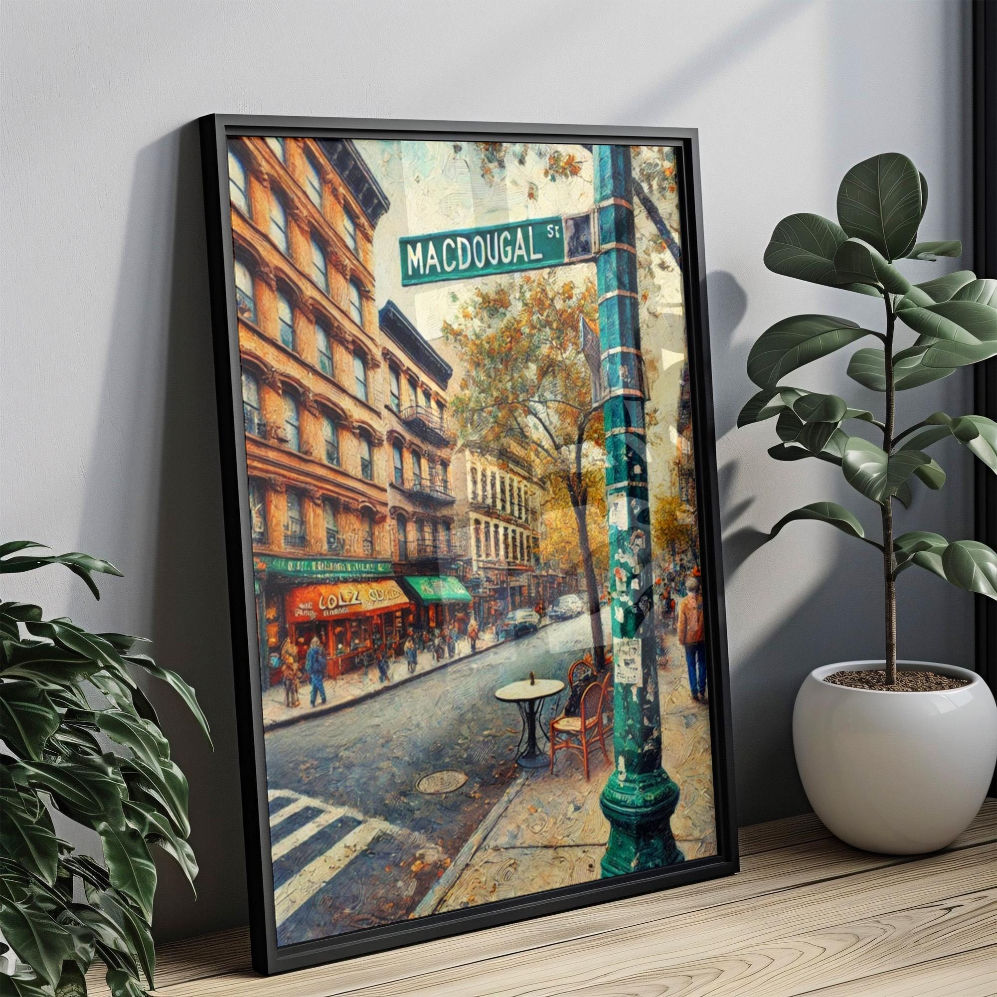 Macdougal Street Art Print: Greenwich Village, NYC Travel Poster
