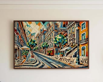 Lisbon Print: Avenida da Liberdade, Portugal Travel Art