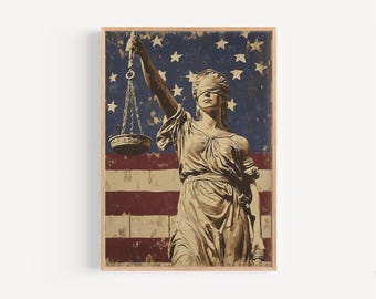 American Equality Art Print: Abstract USA Patriotic Wall Decor