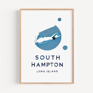 South Hampton kunst aan de muur, South Hampton print, Long Island kunst, Long Island cadeau, reis print, woondecoratie, housewarming cadeau, College Art