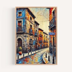 Toledo Art: Spain Wall Art Print, Toledo Travel Poster, European City Gift, Housewarming Decor, Spain Artwork for Home or Office