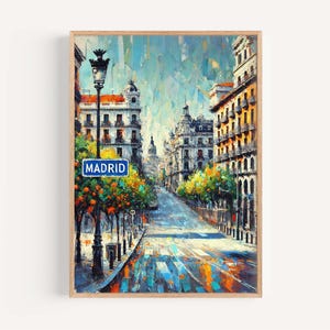 Madrid Art Print - Madrid Wall Art, Spain City Travel Poster, European Decor, Housewarming Gift, Spain Artwork, Modern Travel Print