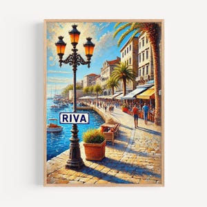 Riva Wall Art, Stampa Riva, Arte di Rijeka, Regalo di Rijeka, Stampa di viaggio, Poster di viaggio, Regalo di inaugurazione della casa, Arte della Croazia, Souvenir croato, Decorazione
