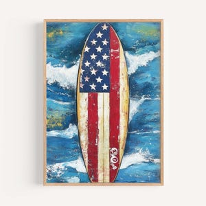 Usa Surfboard Flag - Etsy