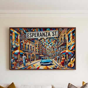 Esperanza Street Art Print: Austin Texas Travel Poster