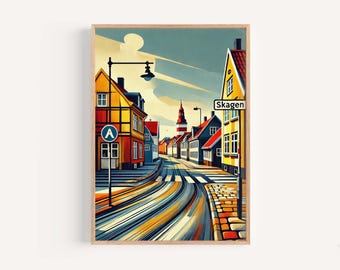 Skagen Denmark Art Print – Scandinavian Coastal Home Decor