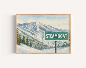 Steamboat Watercolor Painting Print