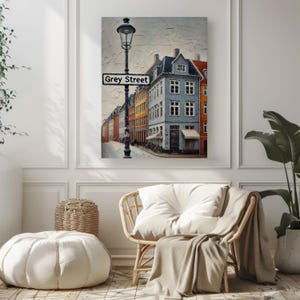 Newcastle Grey Street Print – UK Cityscape Travel Poster image 4
