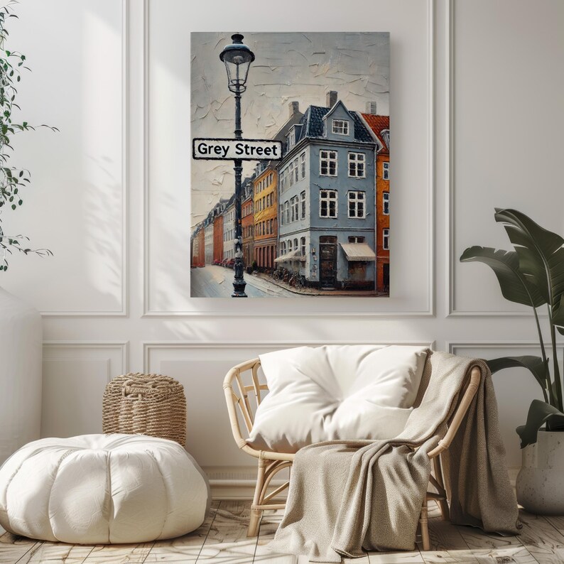 Newcastle Grey Street Print – UK Cityscape Travel Poster image 4
