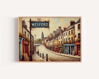 Wexford Ireland Art Print: Coastal Travel Poster, European Wall Decor