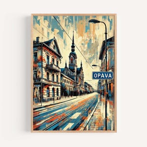 Opava Art Print - Czech Republic City Wall Art, Travel Poster, Europe Home Decor, Opava Gift, Housewarming Present, Unique Travel Wall Decor