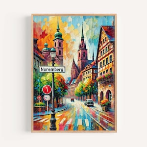 Nuremberg Art Print – Germany City Wall Art, Travel Poster, Housewarming Gift, European Cityscape, Nuremberg Travel Decor