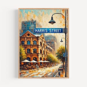 Affiche Harris Street Sydney : affiche de voyage de qualité musée en Australie
