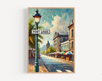 Port Louis Mauritius Art Print – Vibrant Travel Poster