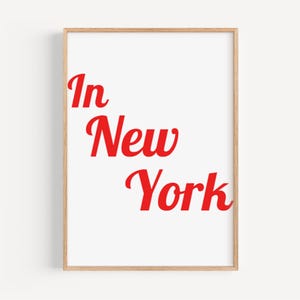 Muurkunst New York: modern slaapzaaldecor, reisafdruk