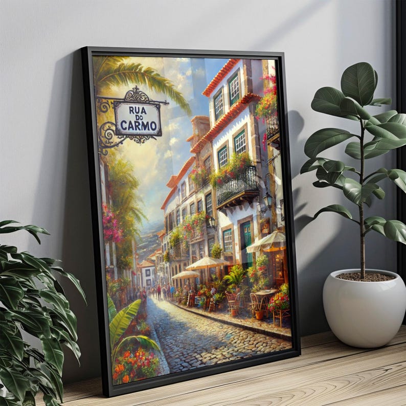 Funchal Madeira Print: Rua Do Carmo Travel Poster image 3